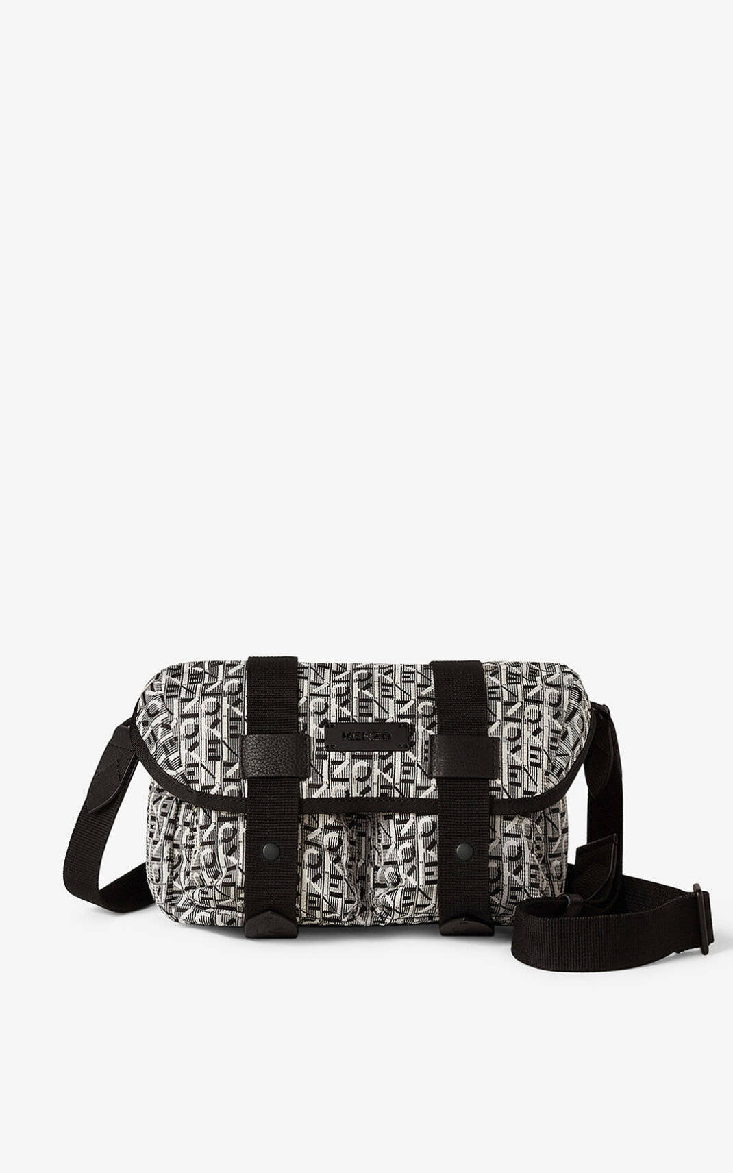 Sac Banane Kenzo Courier jacquard Femme Grise | CZES-25036